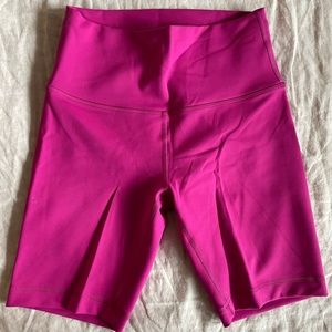 LULULEMON bike shorts, pink, size 4.